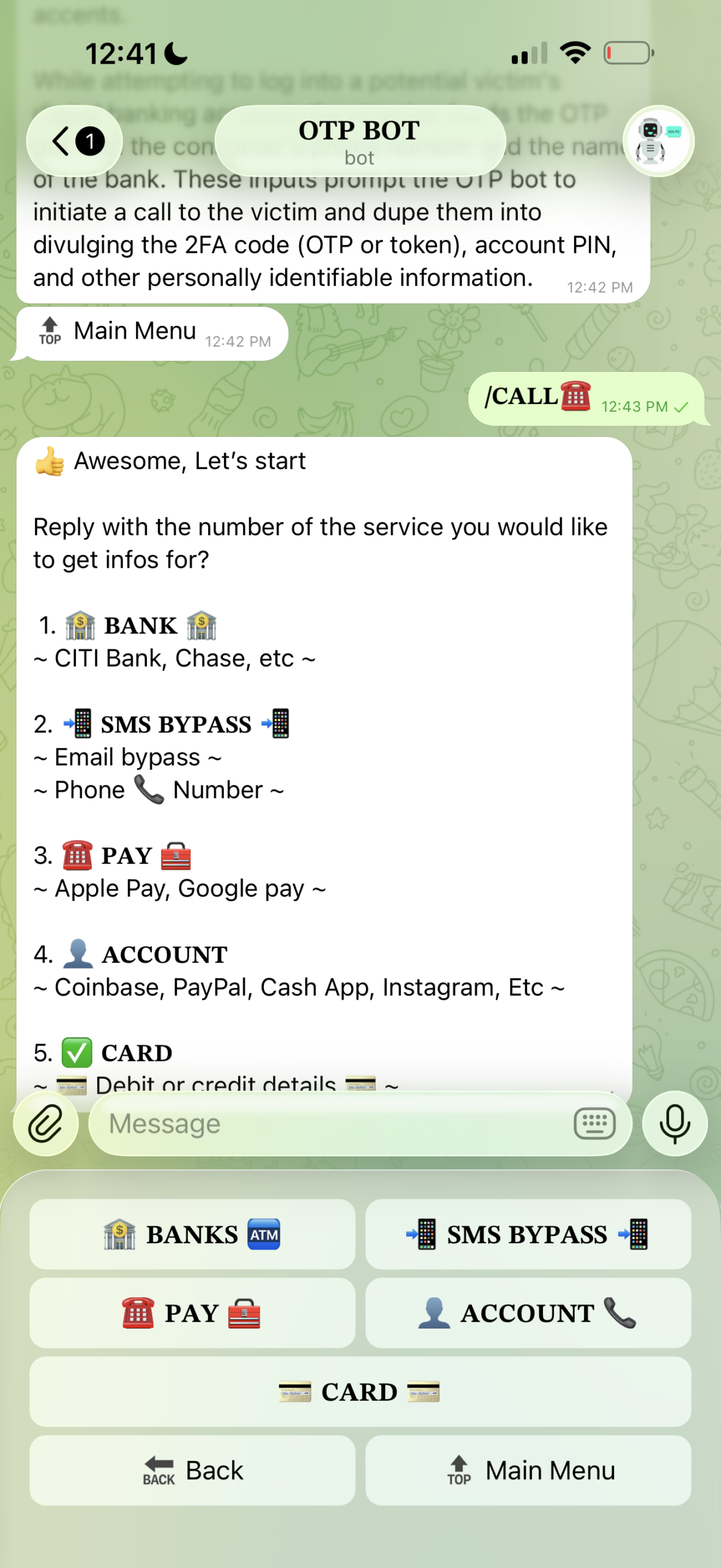 OTP BOT (Weekly Subscription). $105